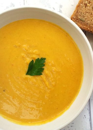 red lentils carrot coconut soup