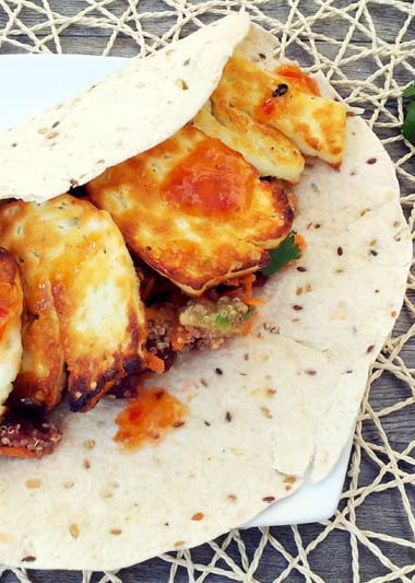quinoa beetroot avocado chilli wrap