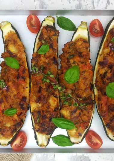 Goat Cheese Stuffed Courgettes [vegetarian]