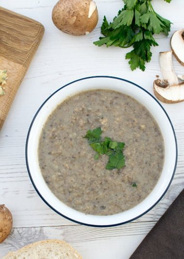 Mushrooms, Leeks & Stilton Soup [vegetarian]