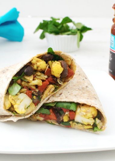 Cauliflower, Black Beans & Artichokes Wrap [vegan] by The Flexitarian