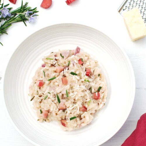 Rhubarb Risotto [vegetarian]