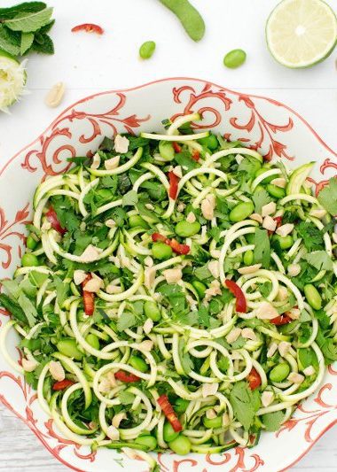 Courgette & Edamame Salad [vegan] by The Flexitarian