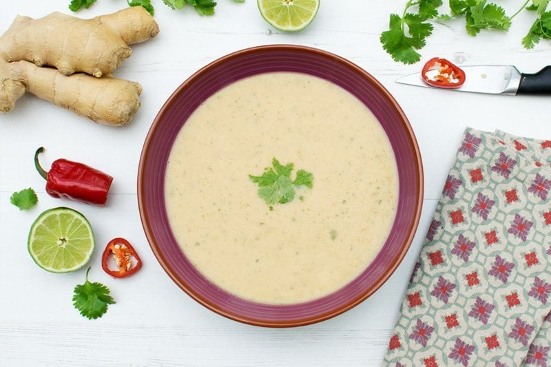 asian courgette & tomato soup [vegan]