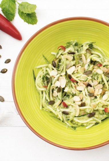 Creamy Avocado & Courgette Salad [vegan] &copy; The Flexitarian - Annabelle Randles
