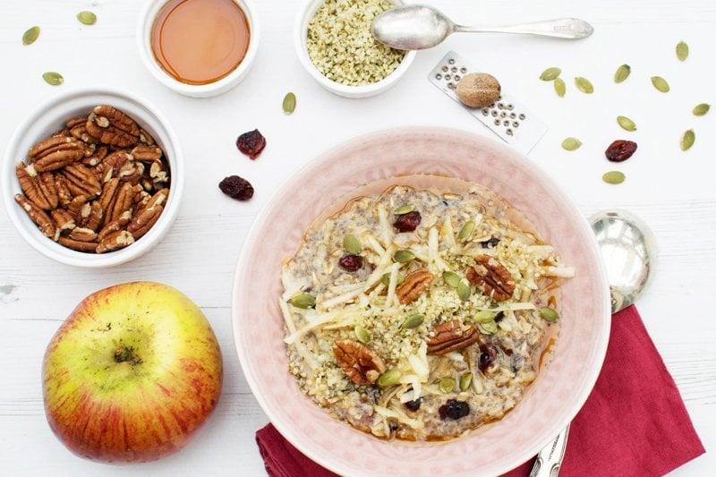 apple & cranberry hemp porridge [vegan] [gluten free]