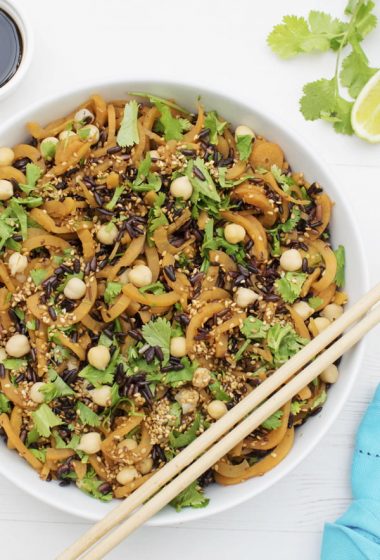 Black Rice & Sweet Potato Salad with Ginger Miso Dressing [vegan] [gluten free] &copy; The Flexitarian - Annabelle Randles