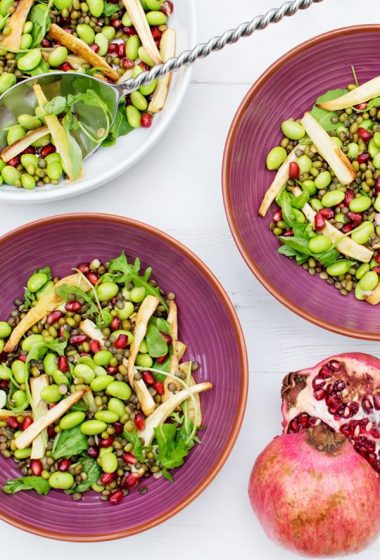Parsnip, Lentil & Bean Salad with Pomegranate [vegan] [gluten free] by The Flexitarian