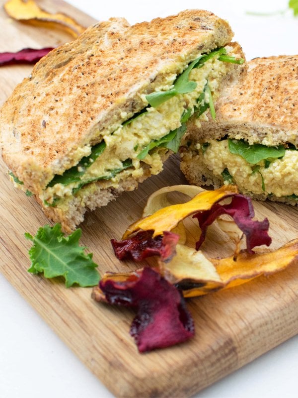 the “no-egg” vegan egg sandwich