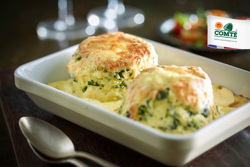 spinach & comté twice-baked soufflés [flexitarian]
