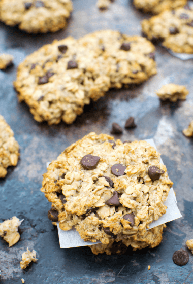 Chewy Banana & Chocolate Chip Cookies [vegan] [gluten free] by The Flexitarian
