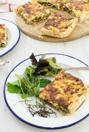Pea & Spinach Feta Quiche [vegetarian] by The Flexitarian