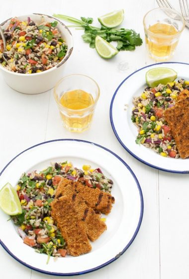 Smoked & Spicy Breaded Tofu Strips [vegan] by The Flexitarian