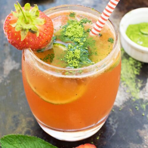 Strawberry Matchito [vegan] - Recipe from The Flexitarian