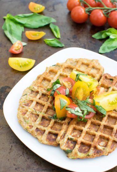 Einkorn Courgette Waffles [vegan] by The Flexitarian
