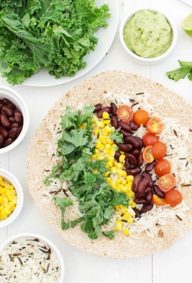 Southwestern Kale Wrap with Creamy Avocado Mayo [vegan] by The Flexitarian