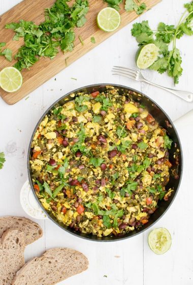 Jamaican Tofu Scramble [vegan] by The Flexitarian