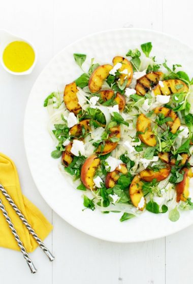 Peach, Fennel & Goat Cheese Salad [vegetarian] [gluten free] by The Flexitarian