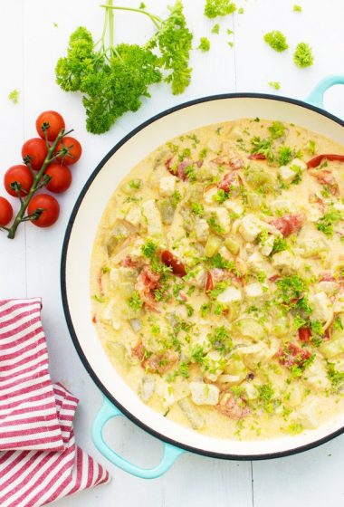 Quorn Summer Casserole with Cucumber & Tomato [vegetarian] by The Flexitarian