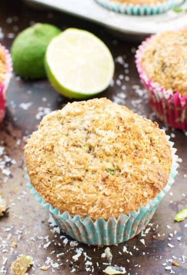 Courgette, Coconut & Lime Muffins [vegan] by The Flexitarian