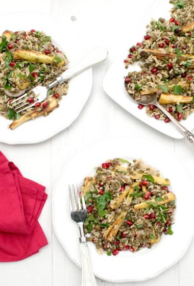 Curried Lentil, Brown Rice & Parsnip Salad [vegan] by The Flexitarian