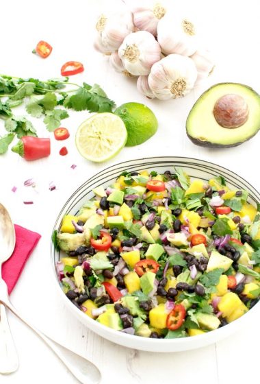 Avocado & Mango Black Bean Salad [vegan] [gluten free] by The Flexitarian