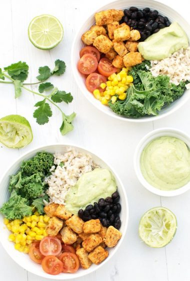 Recovery Protein Bowl with Quorn + Creamy Chipotle Avocado Dressing [vegetarian] by The Flexitarian