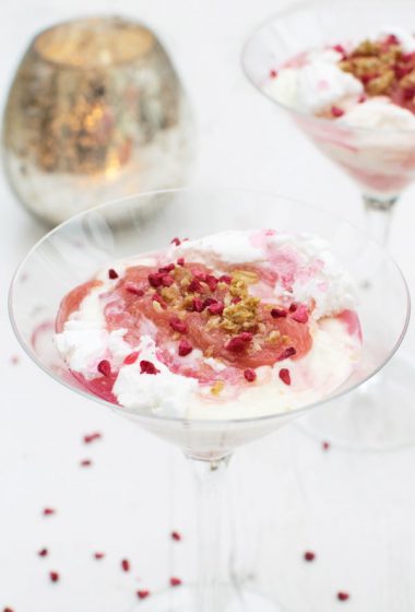 Rhubarb Eton Mess [vegan] [gluten free] by The Flexitarian