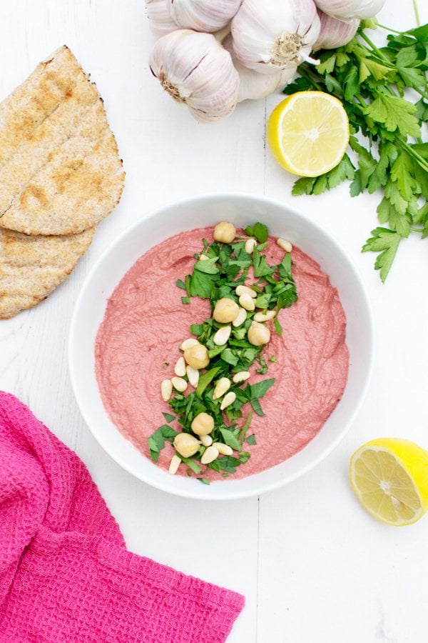 simple beetroot hummus [vegan] [gluten free]