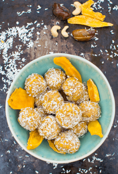 Mango Cashew & Ginger Energy Balls [vegan] [gluten free] by The Flexitarian