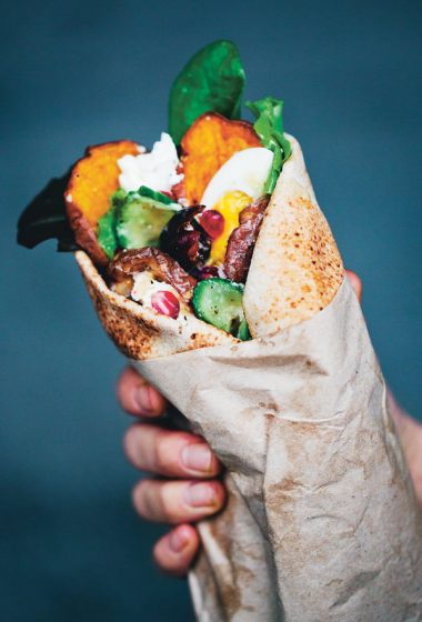 Middle Eastern Sweet Potato Wraps [vegetarian] by Green Kitchen Stories