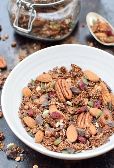 Chocolate Cinnamon Quinoa Granola [vegan] by The Flexitarian