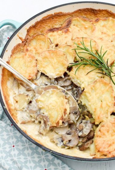 Mushroom & Potato Gratin [vegetarian] by The Flexitarian