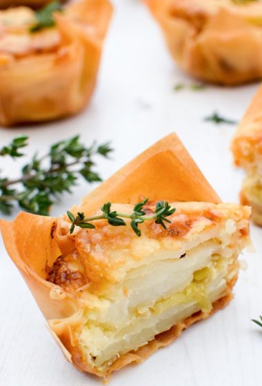 Mini Leek & Potato Gratins [vegetarian] by The Flexitarian