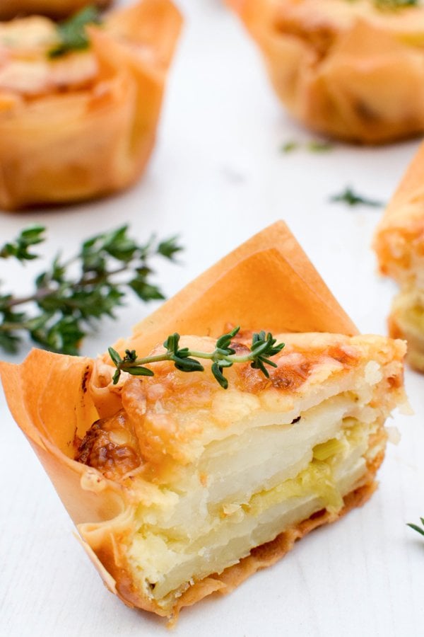 mini leek & potato gratins [vegetarian]