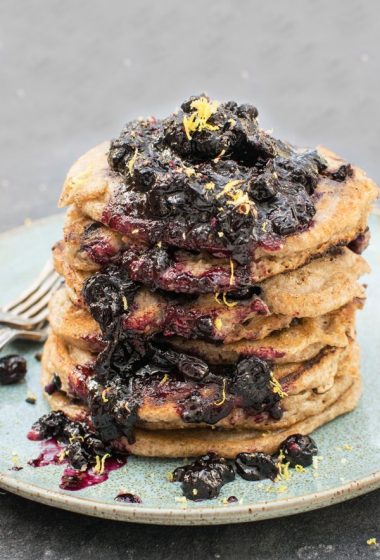 Blueberry Buttermilk Pancakes [vegan] by The Flexitarian