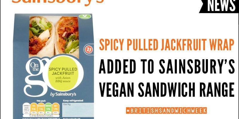 Spicy Pulled Jackfruit Wrap Added To Sainsbury’s Vegan Sandwich Range