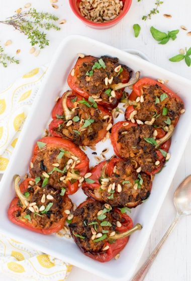 Vegan Stuffed Peppers by The Flexitarian