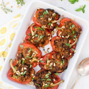 Vegan Stuffed Peppers by The Flexitarian