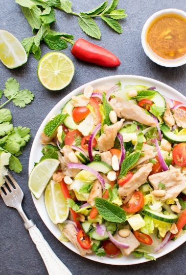 Crunchy Asian Salad with Oumph! Chunks [vegan] [gluten free] by The Flexitarian