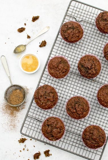 Ginger & Chocolate Beetroot Muffins [vegan] by The Flexitarian