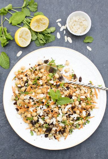 Moroccan Chickpea Salad with Carrots [vegan] [gluten free] &copy; The Flexitarian - Annabelle Randles