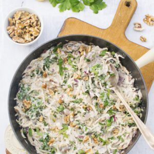 Creamy Celeriac Noodles With Mushroom & Kale [vegan] [gluten free] by The Flexitarian