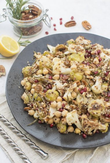 Roasted Brussels Sprouts And Cauliflower Salad [vegan] [gluten free] by The Flexitarian