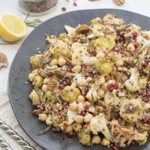 Roasted Brussels Sprouts And Cauliflower Salad [vegan] [gluten free] by The Flexitarian