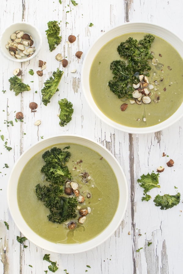 jerusalem artichoke & kale soup [vegan]
