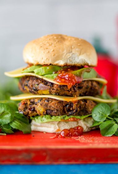 Black Bean & Watercress Burger [vegan] by Love Watercress