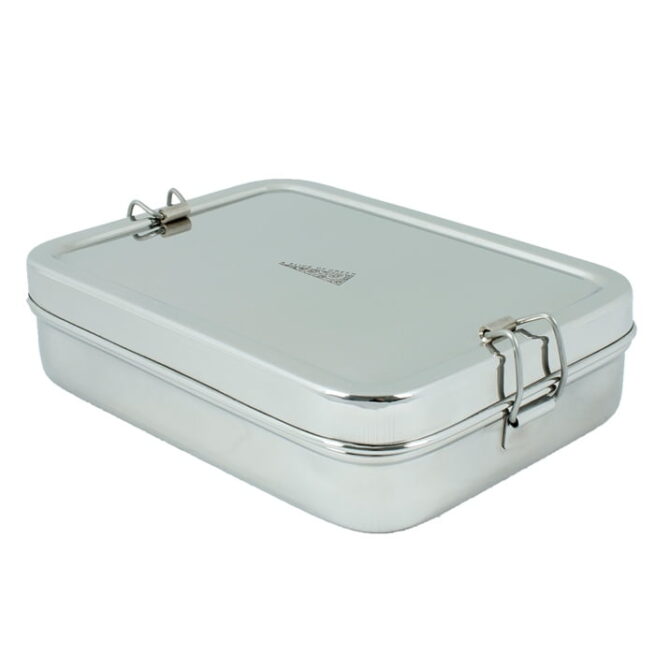 "Rampur" Large Rectangle Lunch Box with Mini Container - A Slice of Green - Image 2