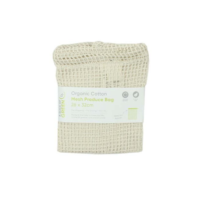 Organic Cotton Mesh Produce Bag - Medium (26 x 32cm) - Image 6