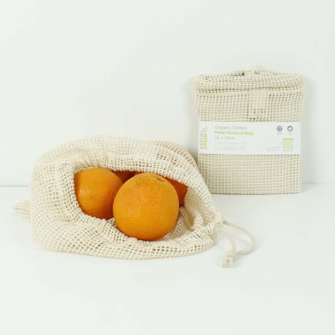 Organic Cotton Mesh Produce Bag - Large (34 x 38cm) - Image 3